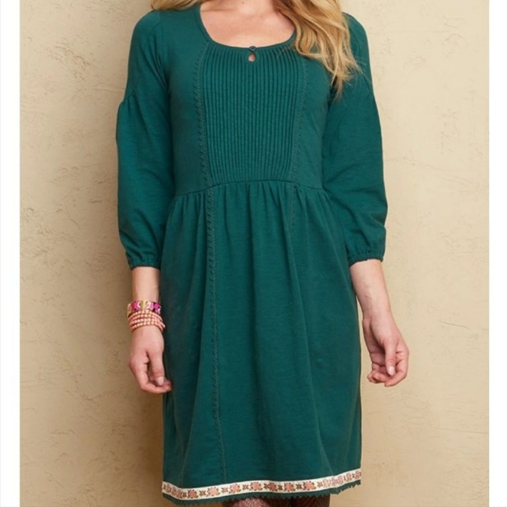 Matilda Jane NADINE FANCY CHARLIE Dress Large Green Women's Friends Fore…